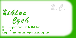miklos czeh business card